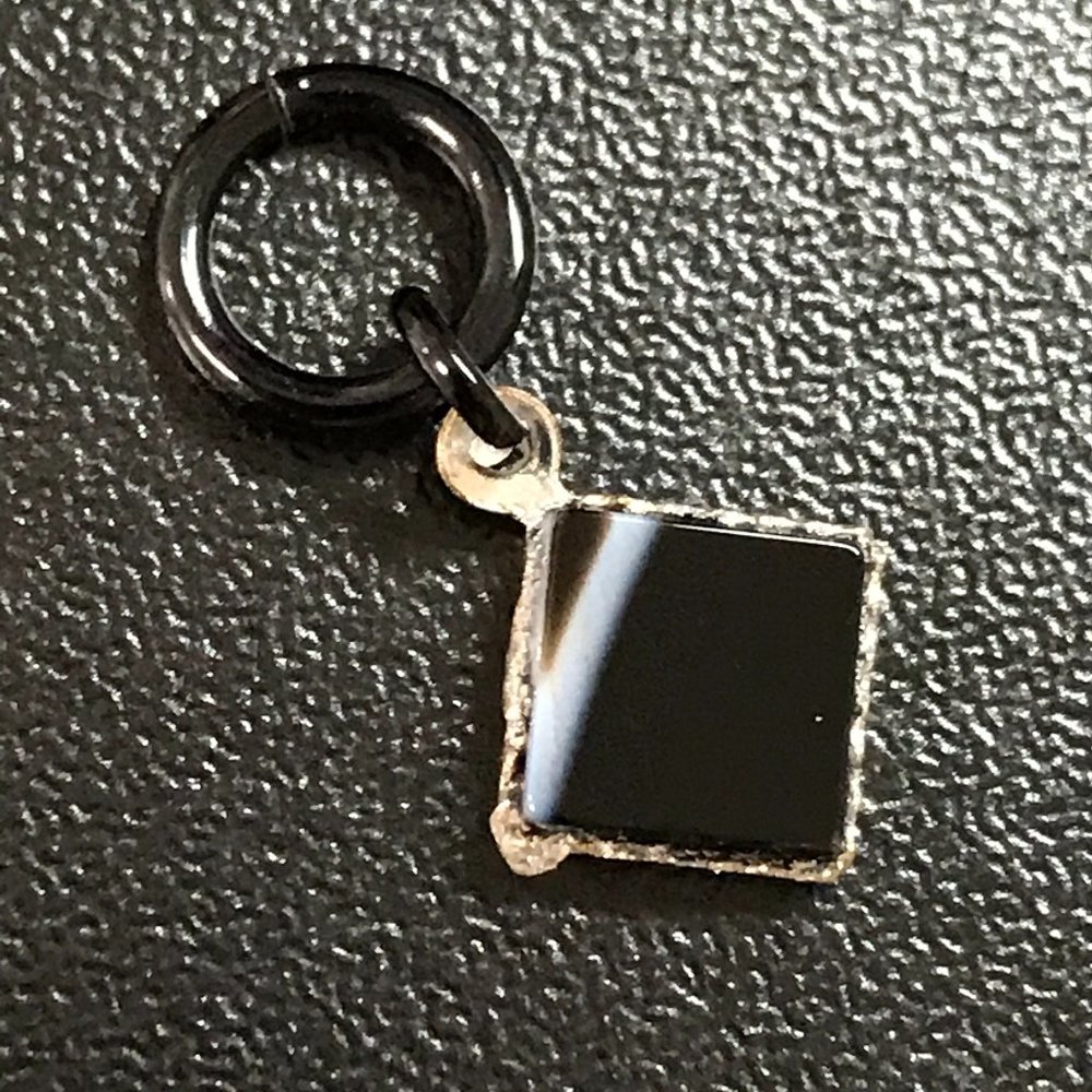 Obsidian Square Pendant